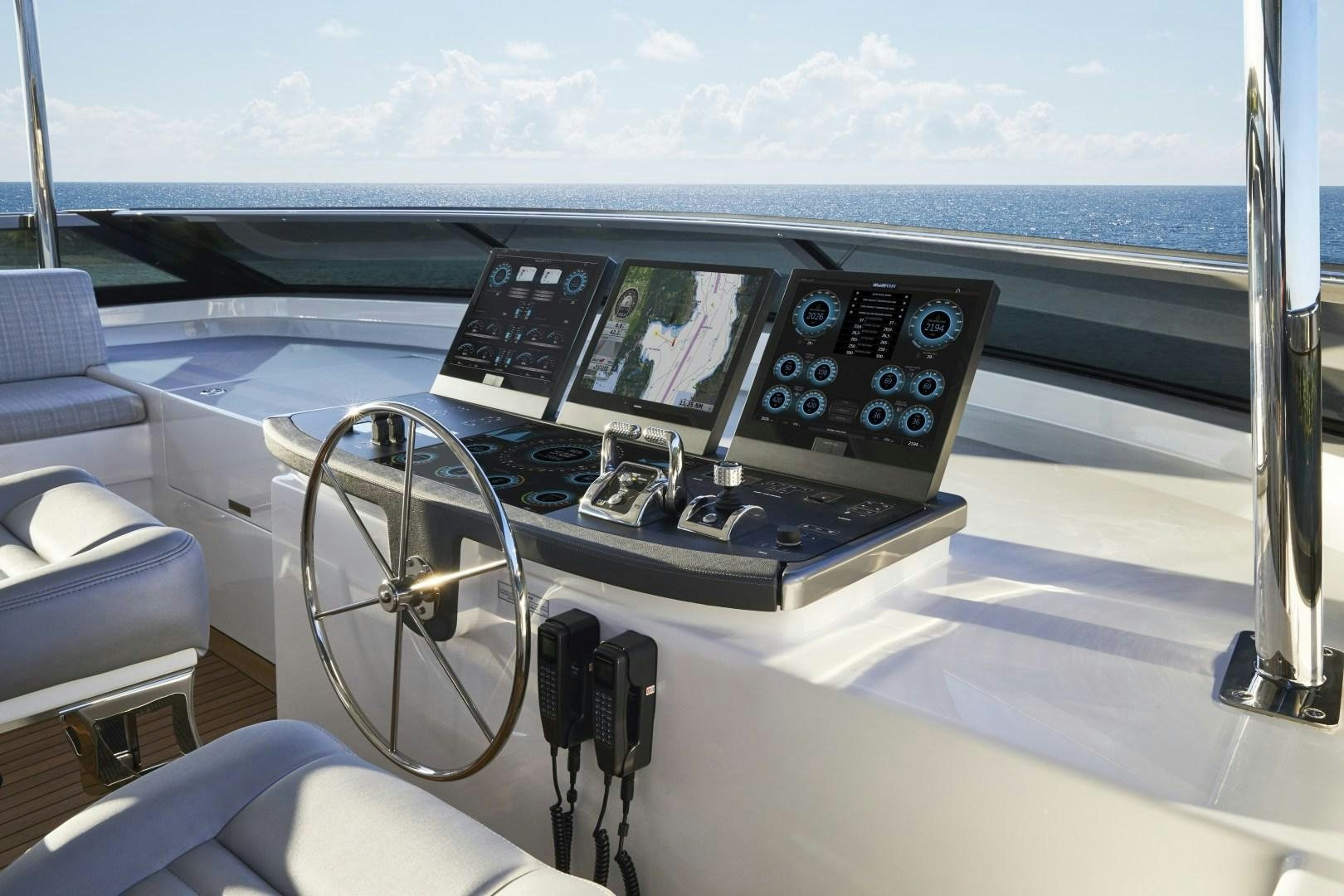 a cockpit of a plane aboard M90 PANACERA Yacht for Sale