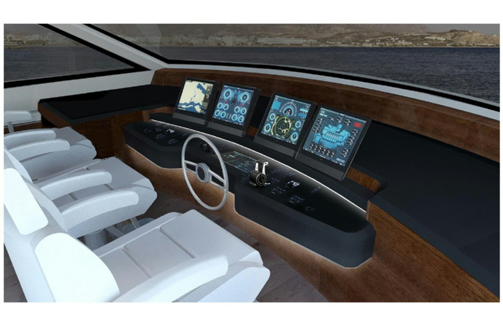 a car on the road aboard NO NAME Yacht for Sale