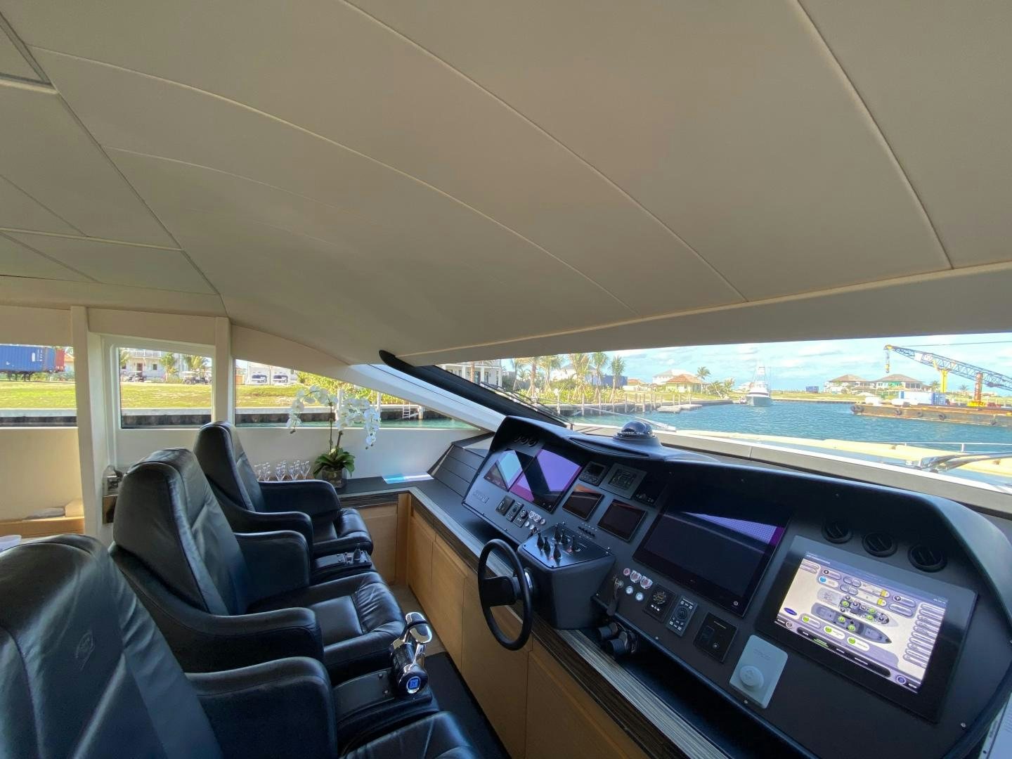 inside of a vehicle with a view of the city aboard NO NAME Yacht for Sale