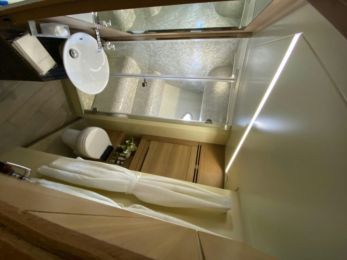 a toilet in a bathroom aboard NO NAME Yacht for Sale
