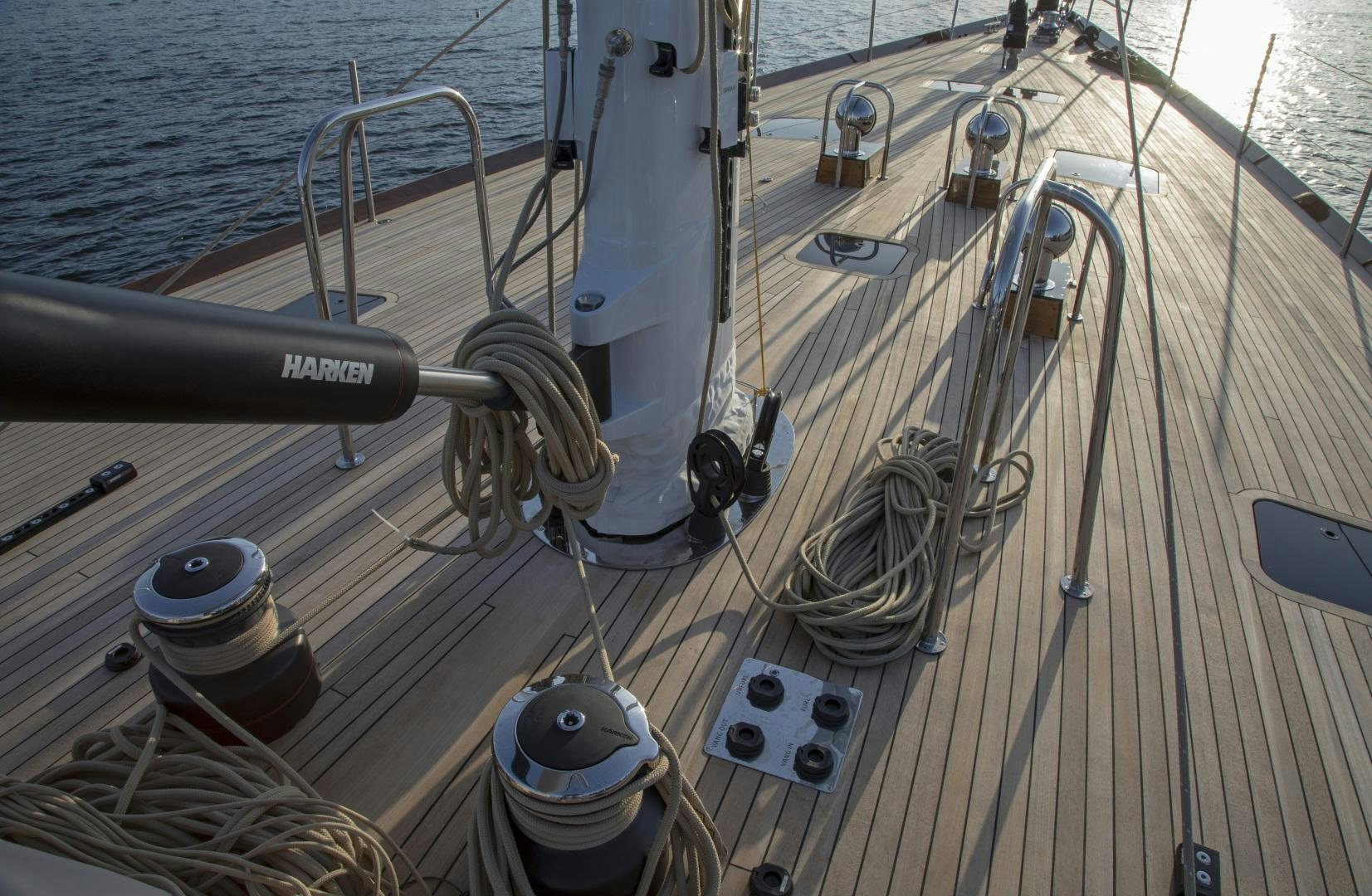 a boat with a steering wheel aboard SONNY III Yacht for Sale