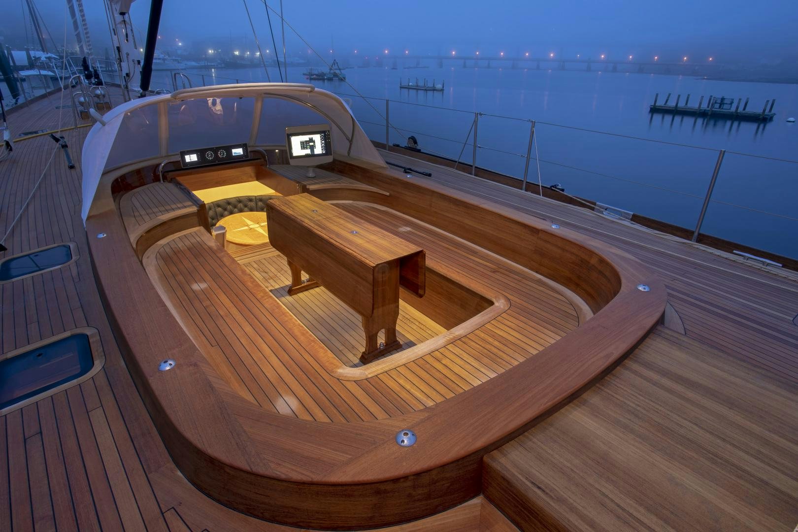 a deck on a boat aboard SONNY III Yacht for Sale
