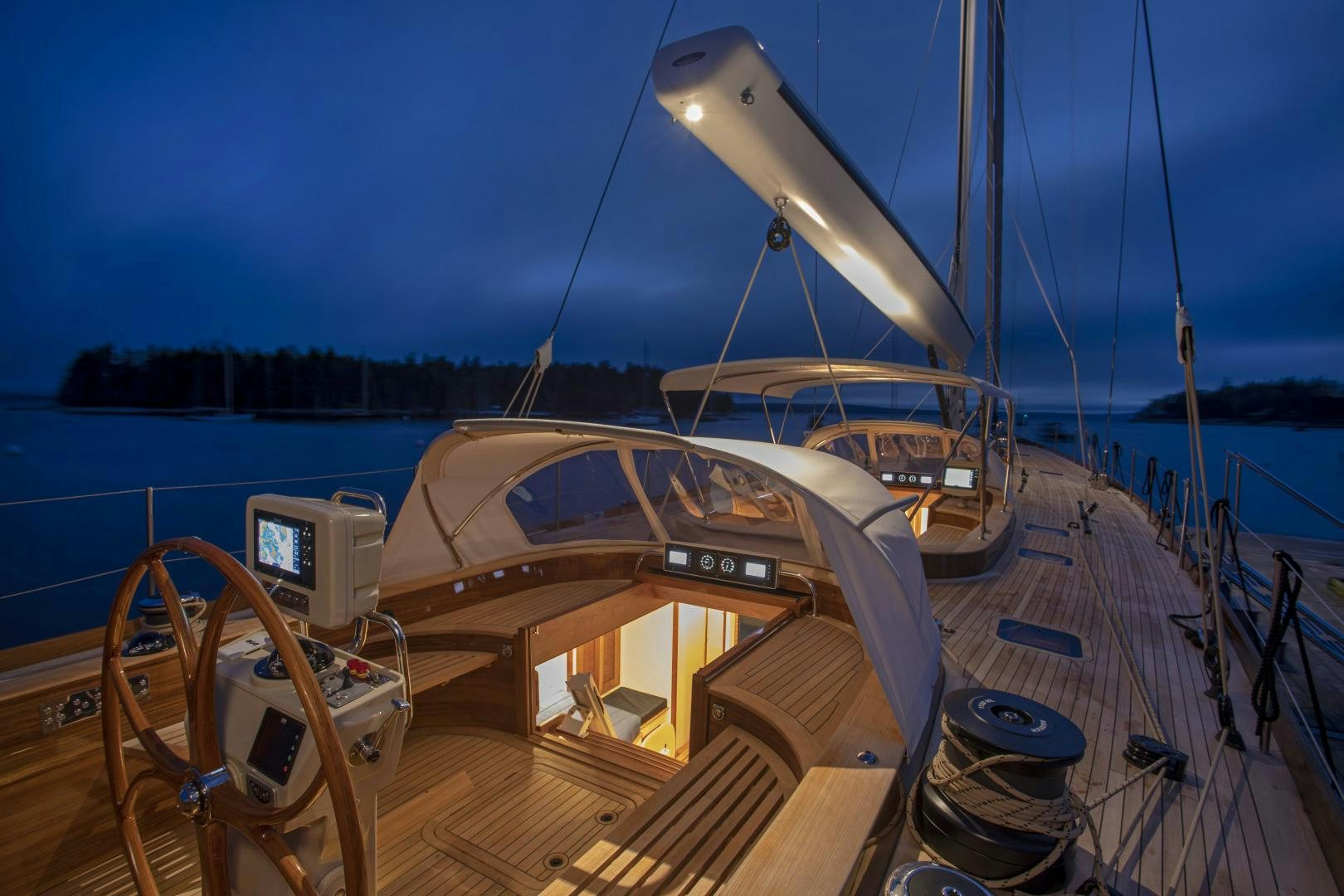 a boat on the water aboard SONNY III Yacht for Sale