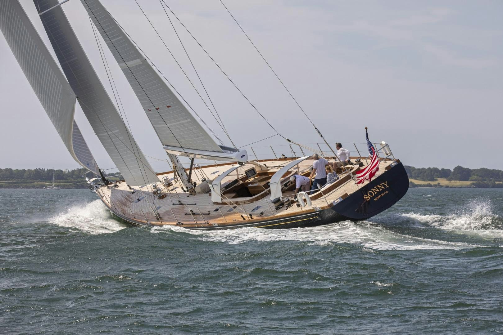a boat with people on it aboard SONNY III Yacht for Sale