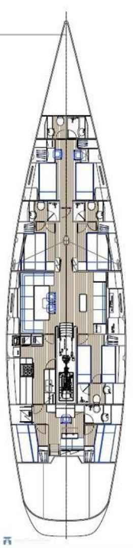 diagram, engineering drawing aboard B5 Yacht for Sale