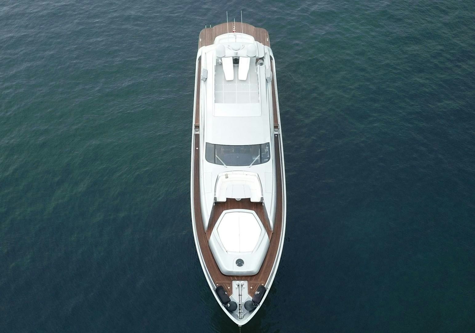 a white ship in the water aboard YCM 90 Yacht for Sale