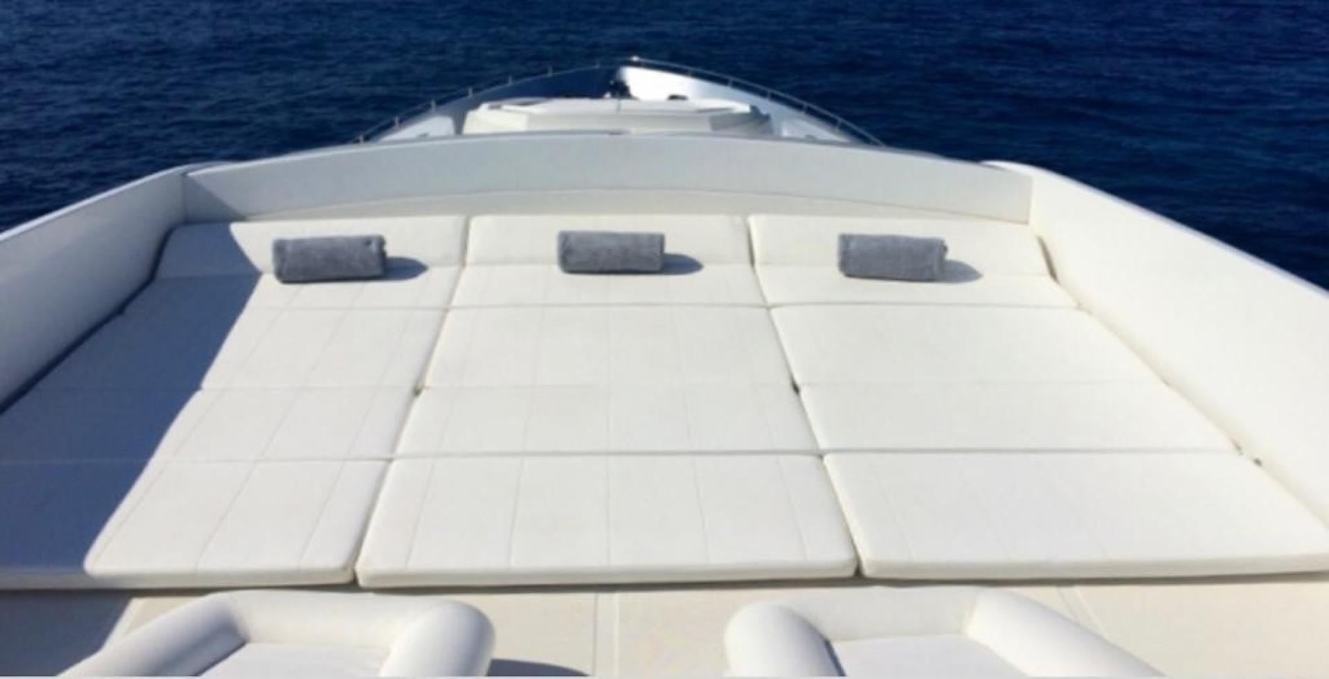 a white keyboard on a white surface aboard YCM 90 Yacht for Sale