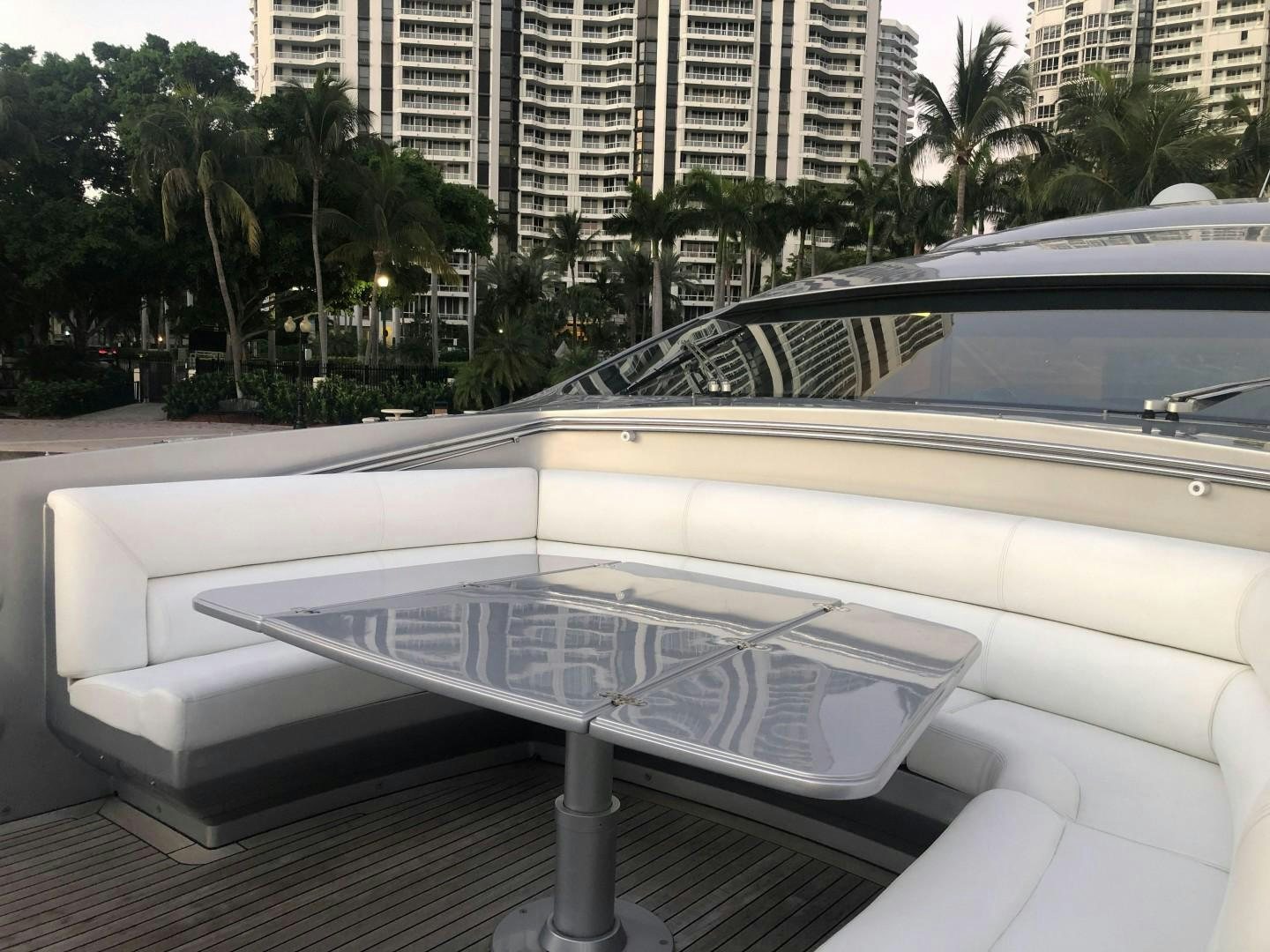 a car parked on the side of the road aboard YCM 90 Yacht for Sale