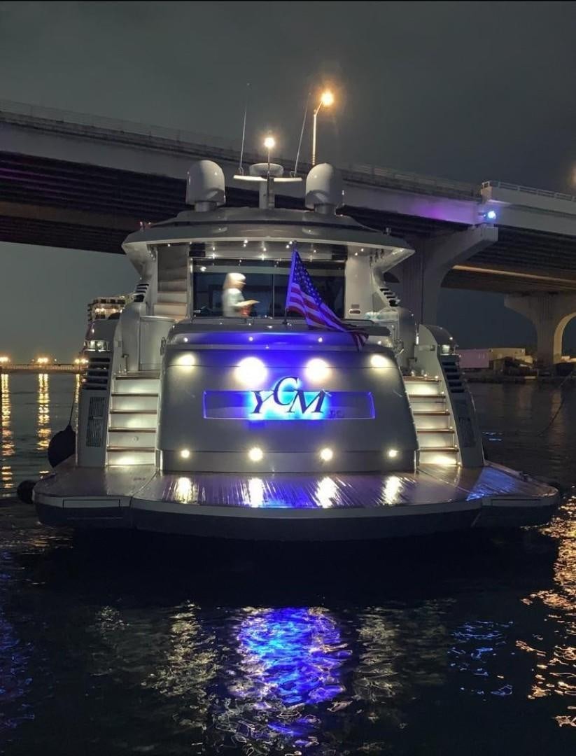 a boat with lights on it aboard YCM 90 Yacht for Sale