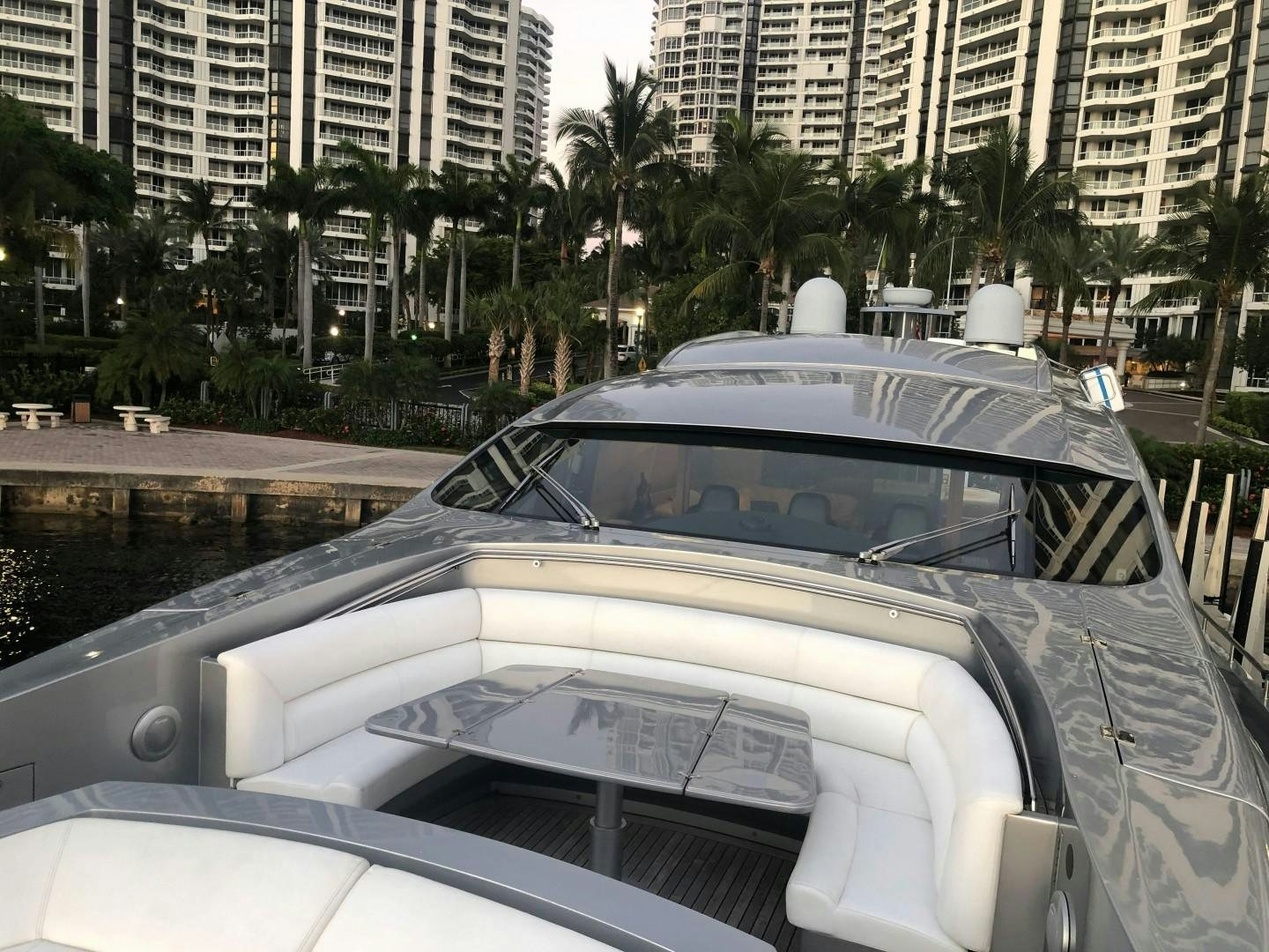 a car parked on a street aboard YCM 90 Yacht for Sale