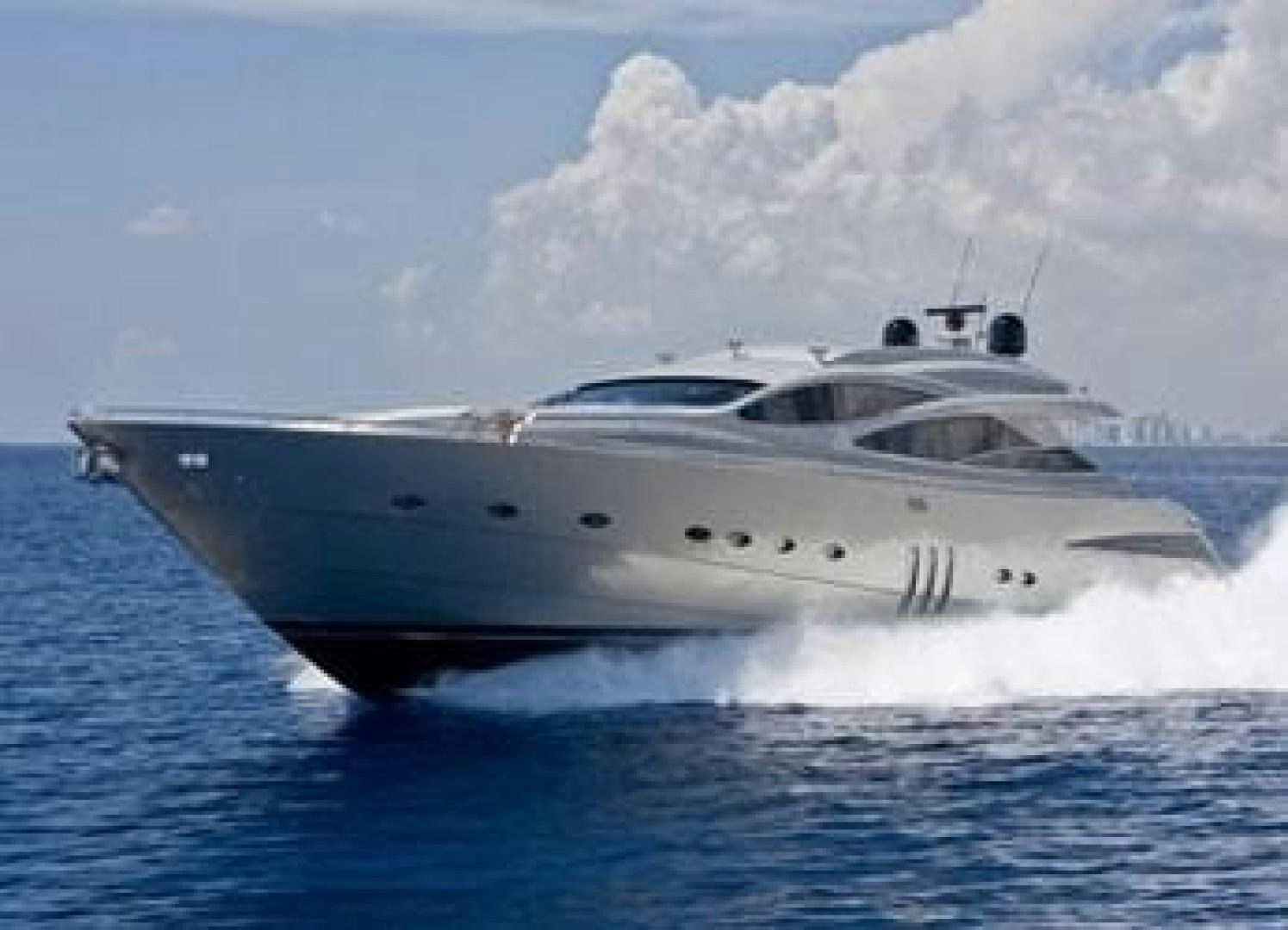 a white yacht on the water aboard YCM 90 Yacht for Sale