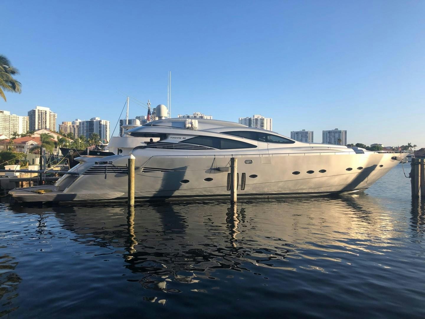 a white yacht in the water aboard YCM 90 Yacht for Sale