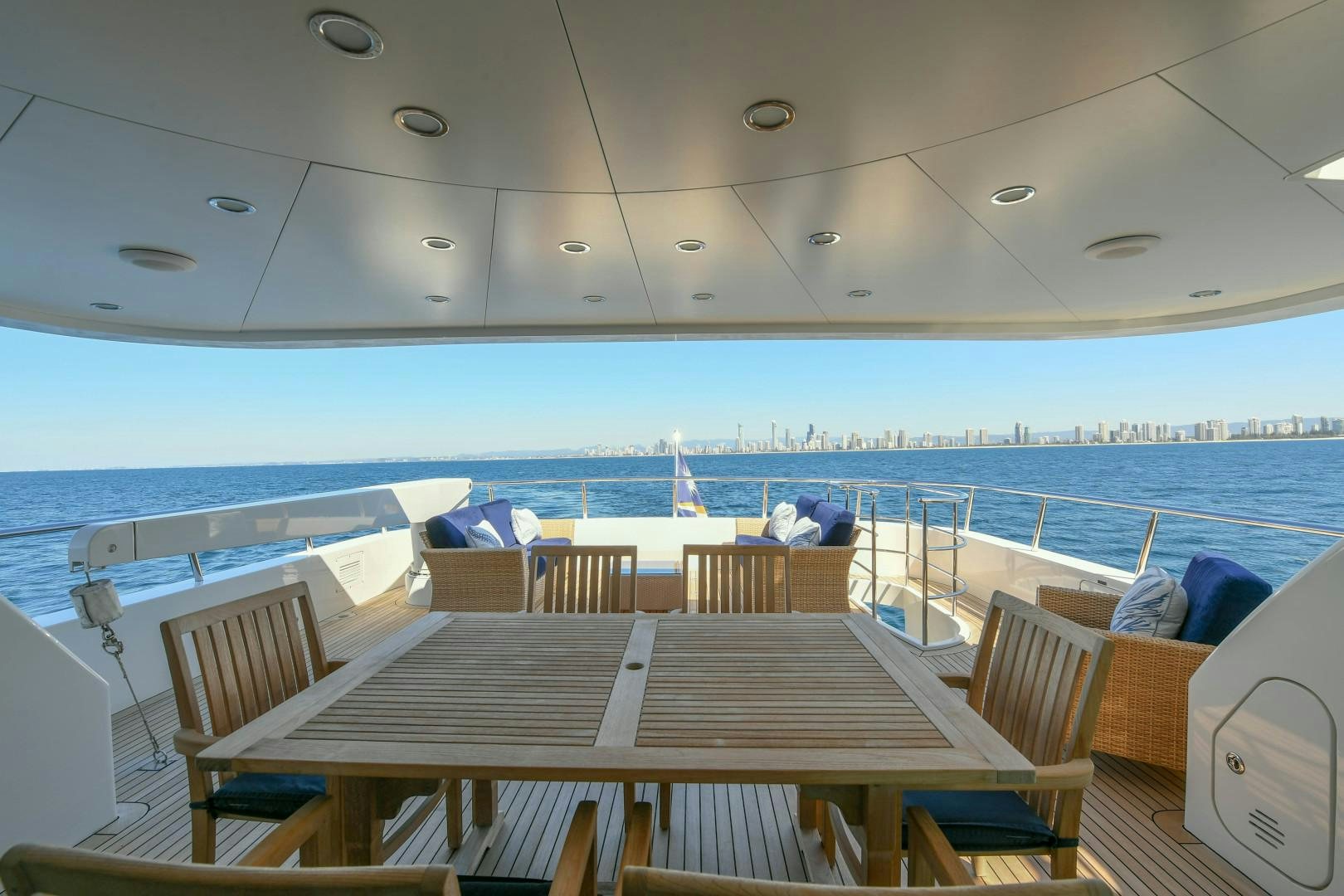 a boat on the water aboard LITTLE BLUE Yacht for Sale