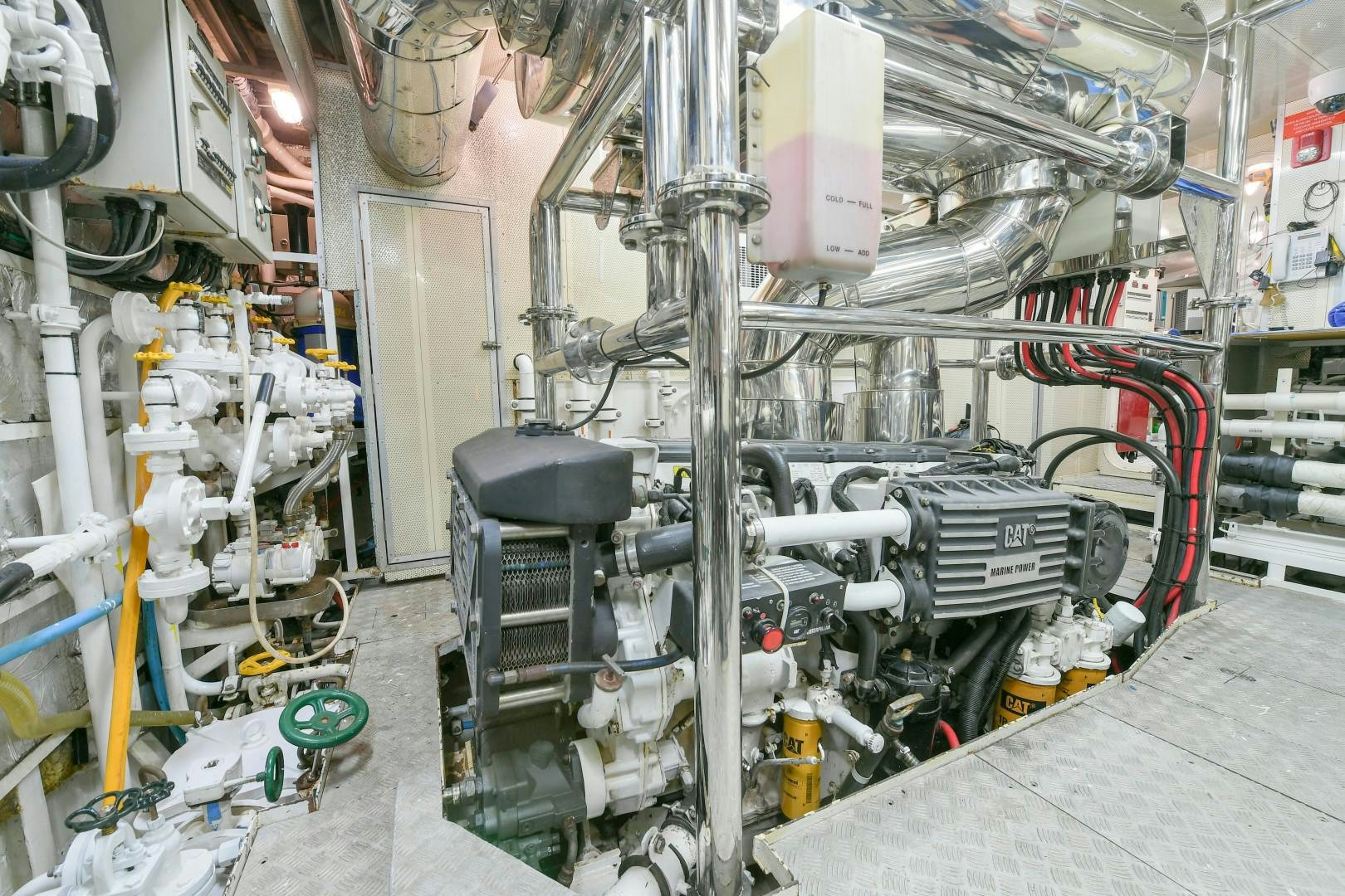 a machine in a factory aboard LITTLE BLUE Yacht for Sale