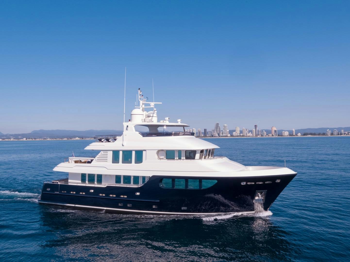 a boat on the water aboard LITTLE BLUE Yacht for Sale