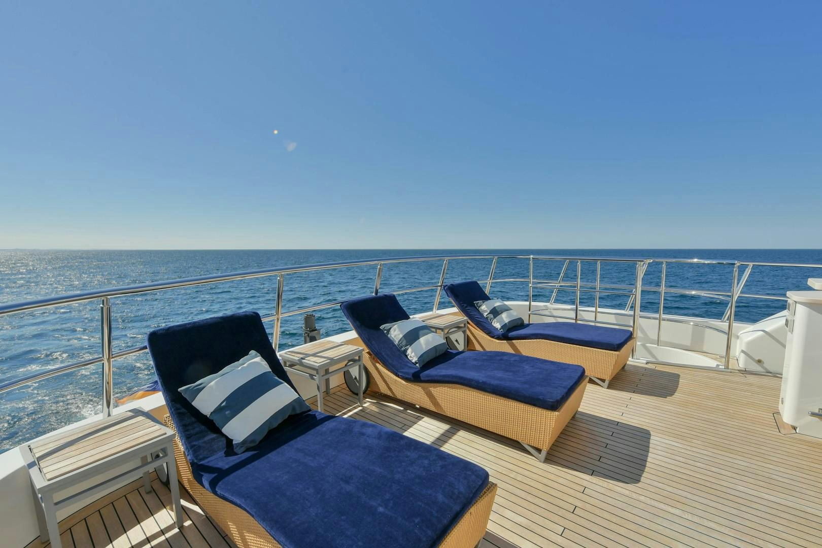 a boat on the water aboard LITTLE BLUE Yacht for Sale