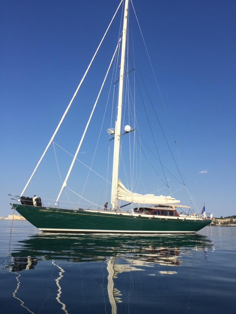 a sailboat on the water aboard WHIRLWIND Yacht for Sale