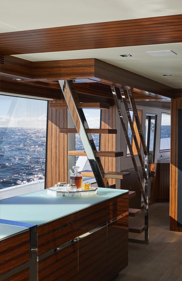 a wooden house with a pool aboard 2021 NEW BUILD Yacht for Sale