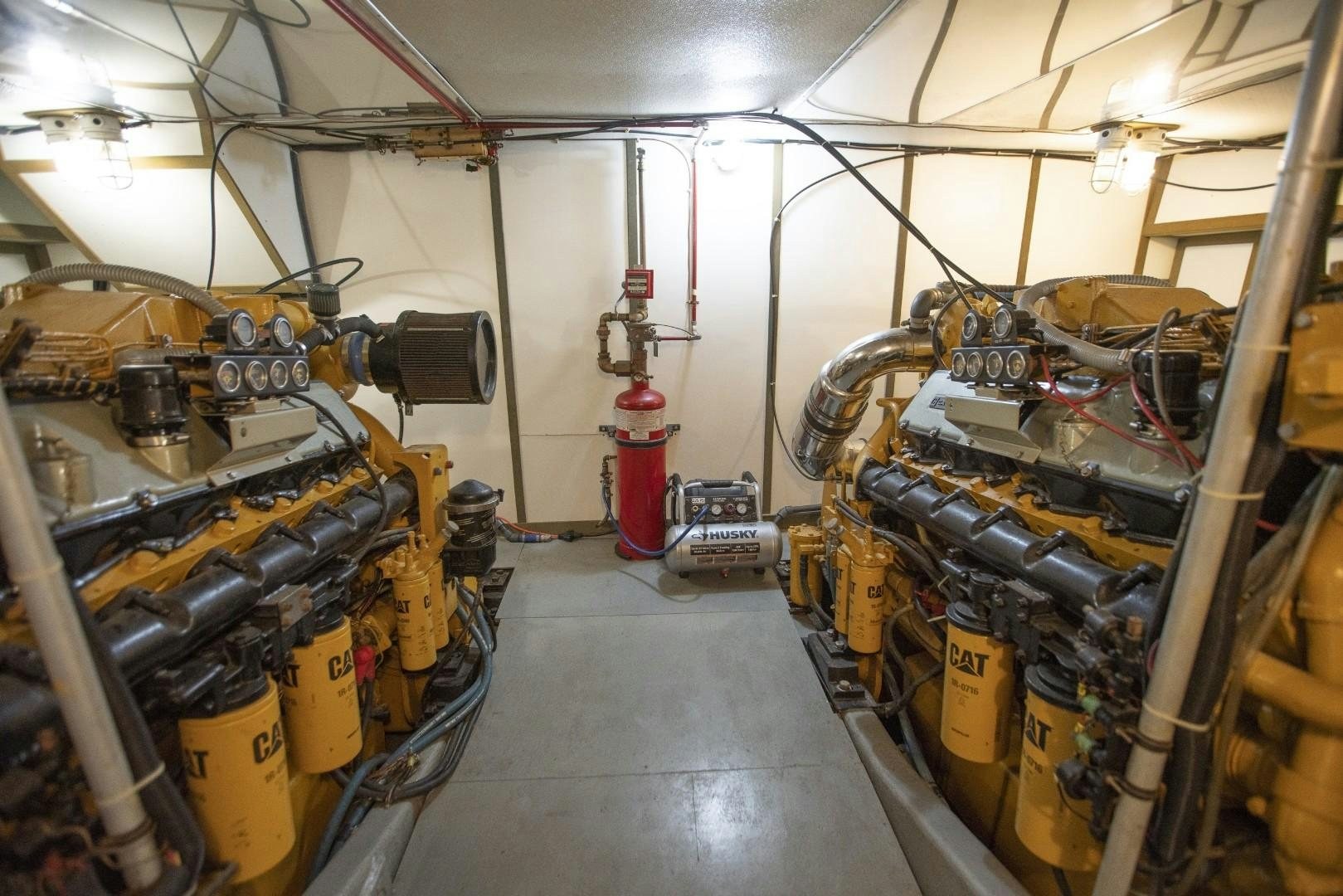 a room full of machinery aboard HEMINGWAY Yacht for Sale