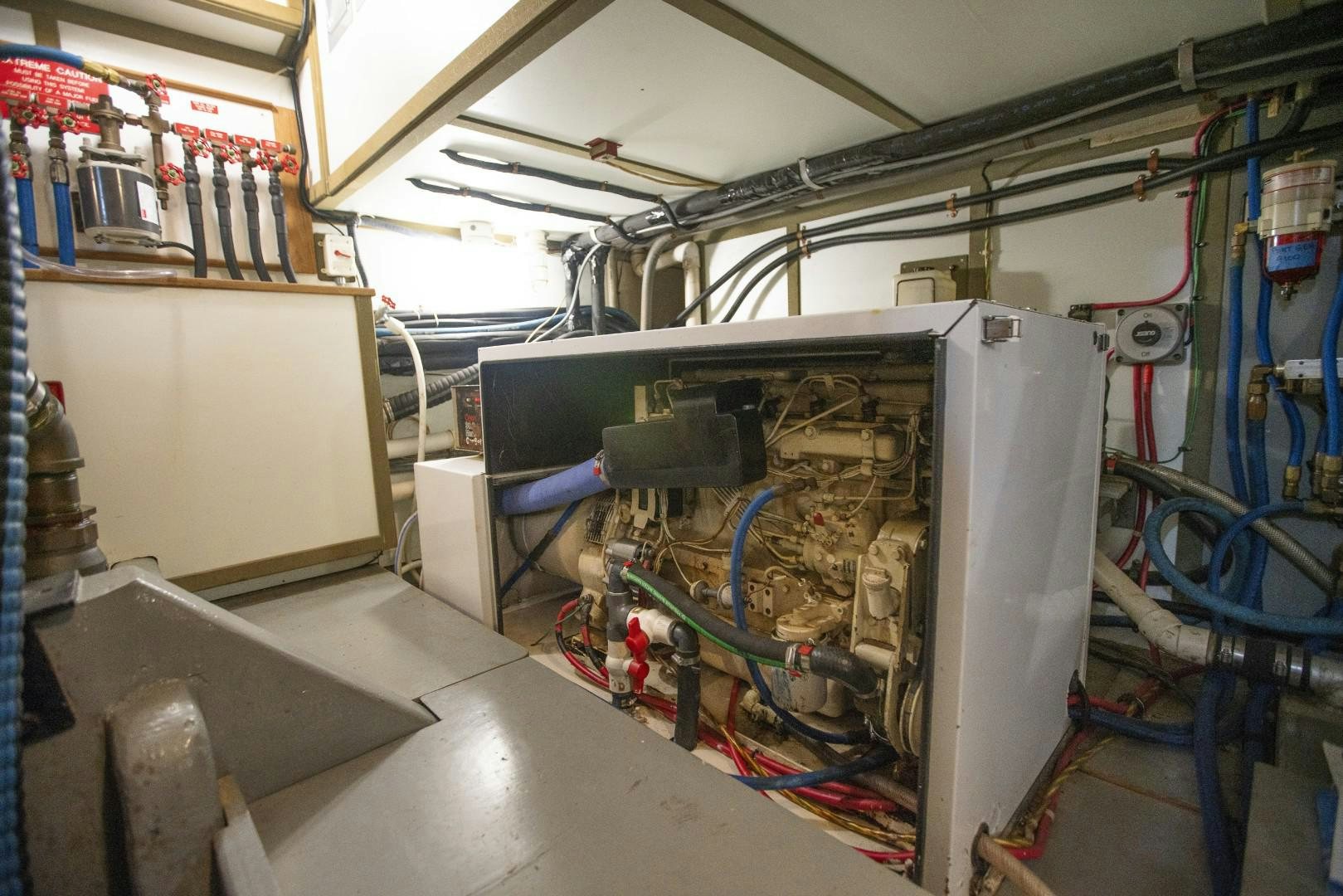 a large machine with wires aboard HEMINGWAY Yacht for Sale