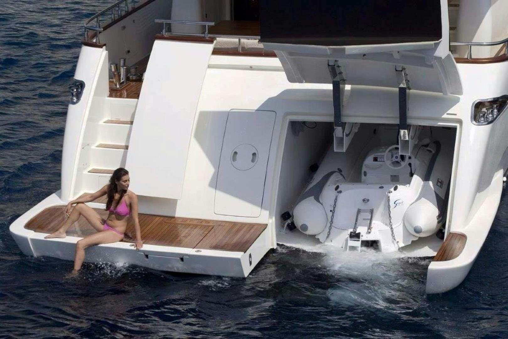 a person sitting on a boat aboard ELLISIUM Yacht for Sale