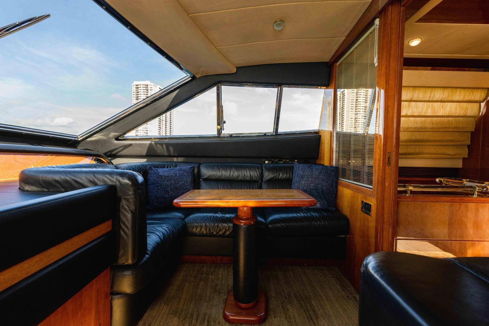a train with a bench aboard KAVITA Yacht for Sale