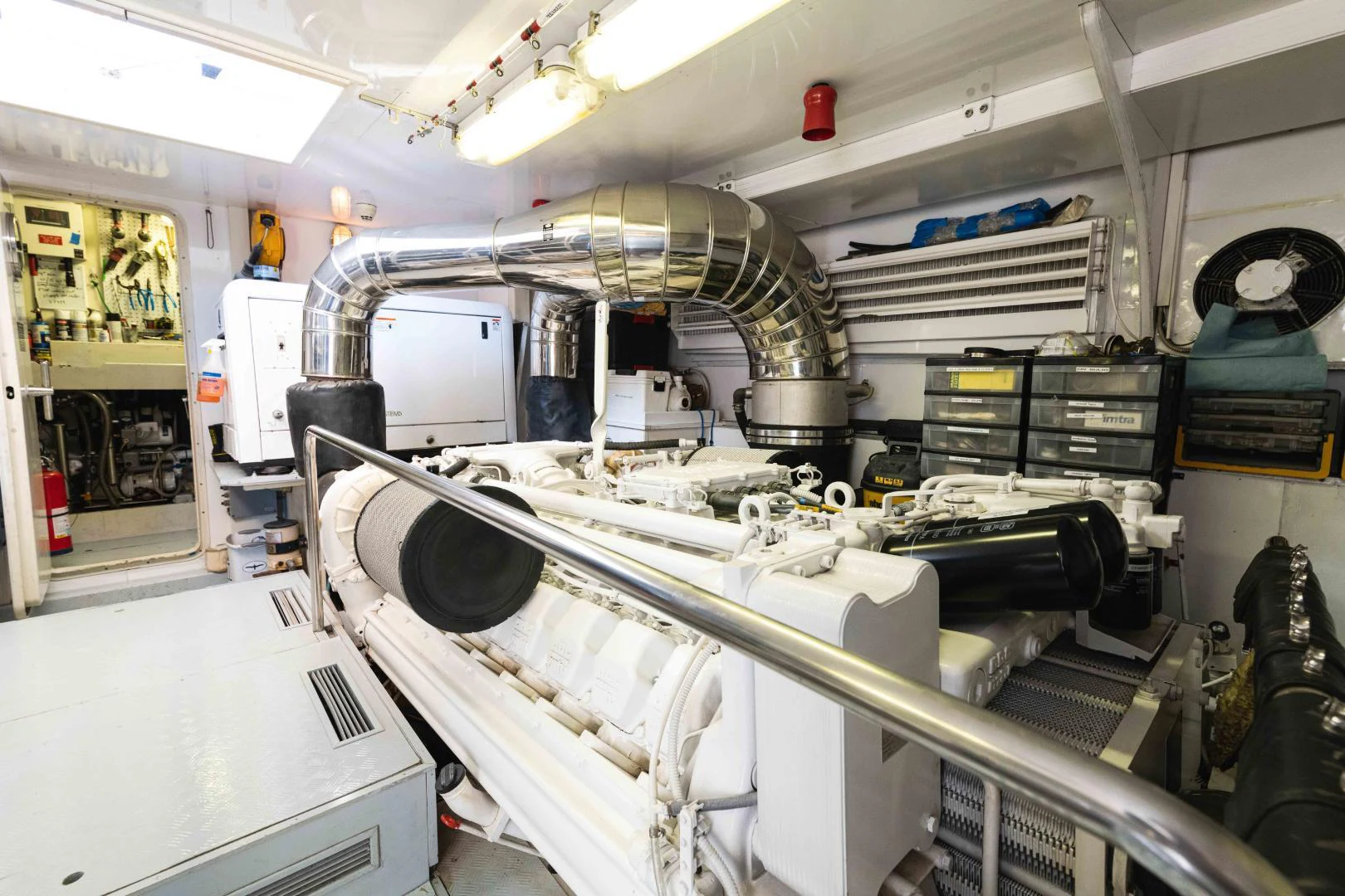 a large factory with machinery aboard KAVITA Yacht for Sale