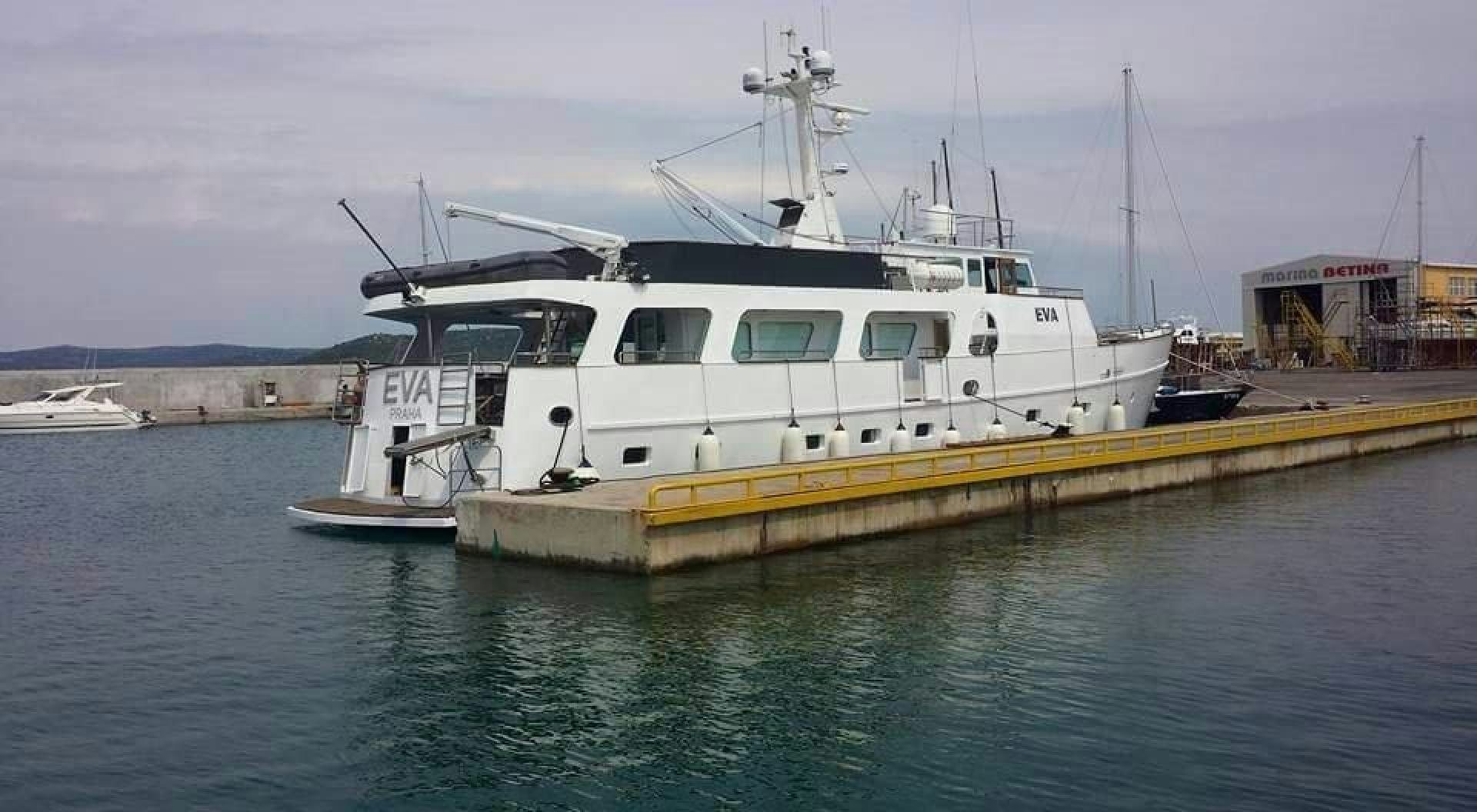 a boat in the water aboard EVA Yacht for Sale