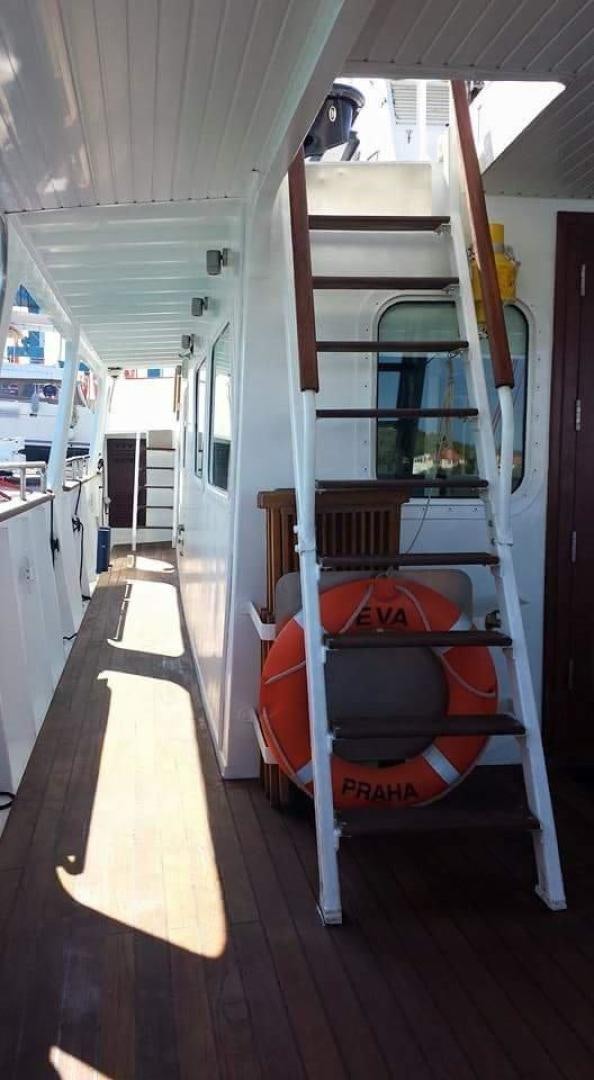 a boat on a deck aboard EVA Yacht for Sale