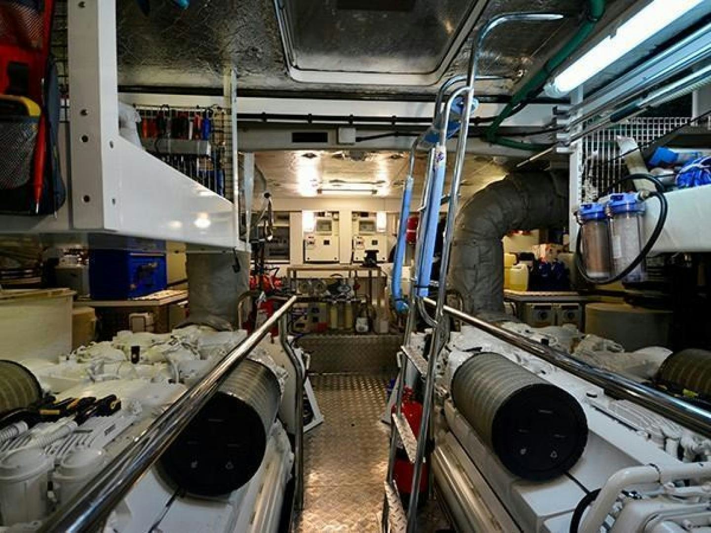 a large factory with large machinery aboard EXIMIUS Yacht for Sale