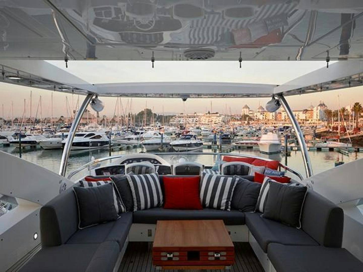 a large yacht in the water aboard EXIMIUS Yacht for Sale