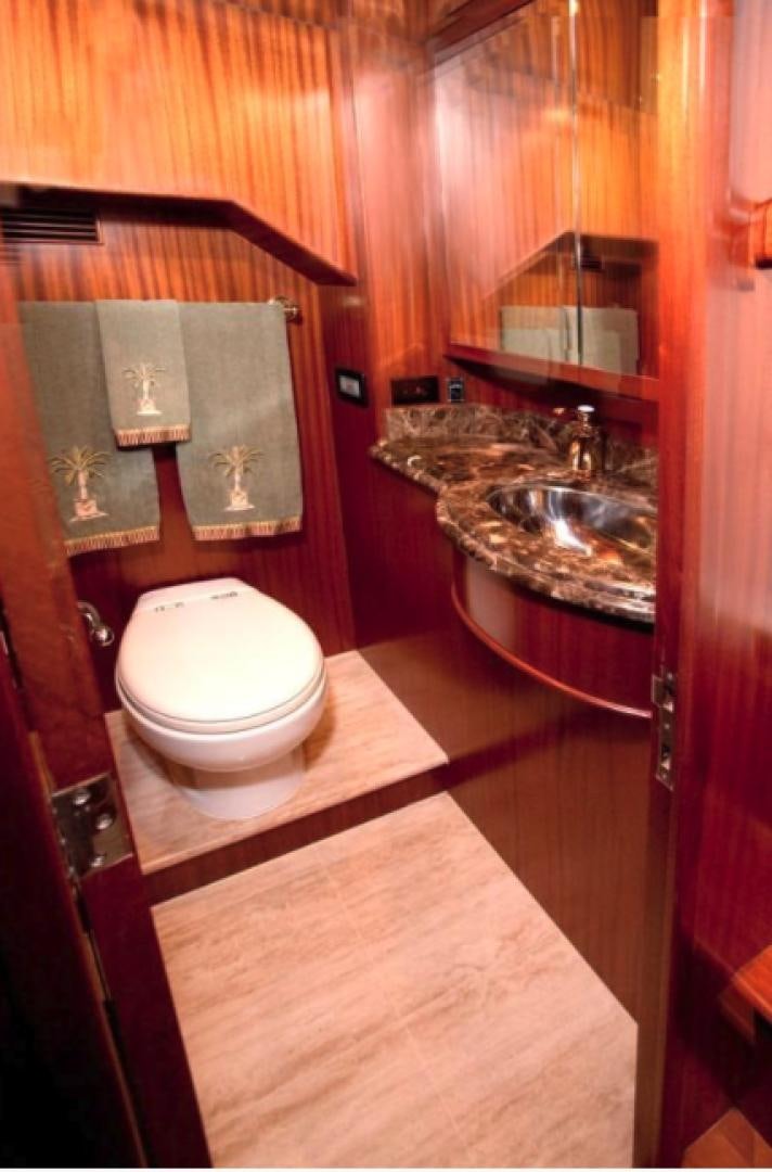 a bathroom with a sink and toilet aboard NO NAME Yacht for Sale