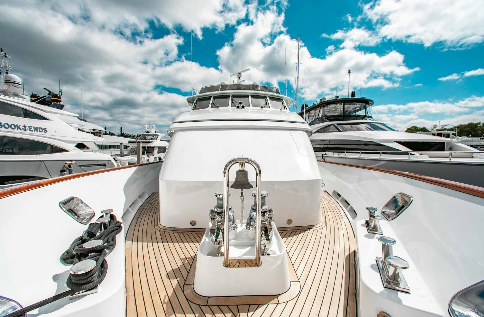 a deck of a boat aboard DRIVEN Yacht for Sale