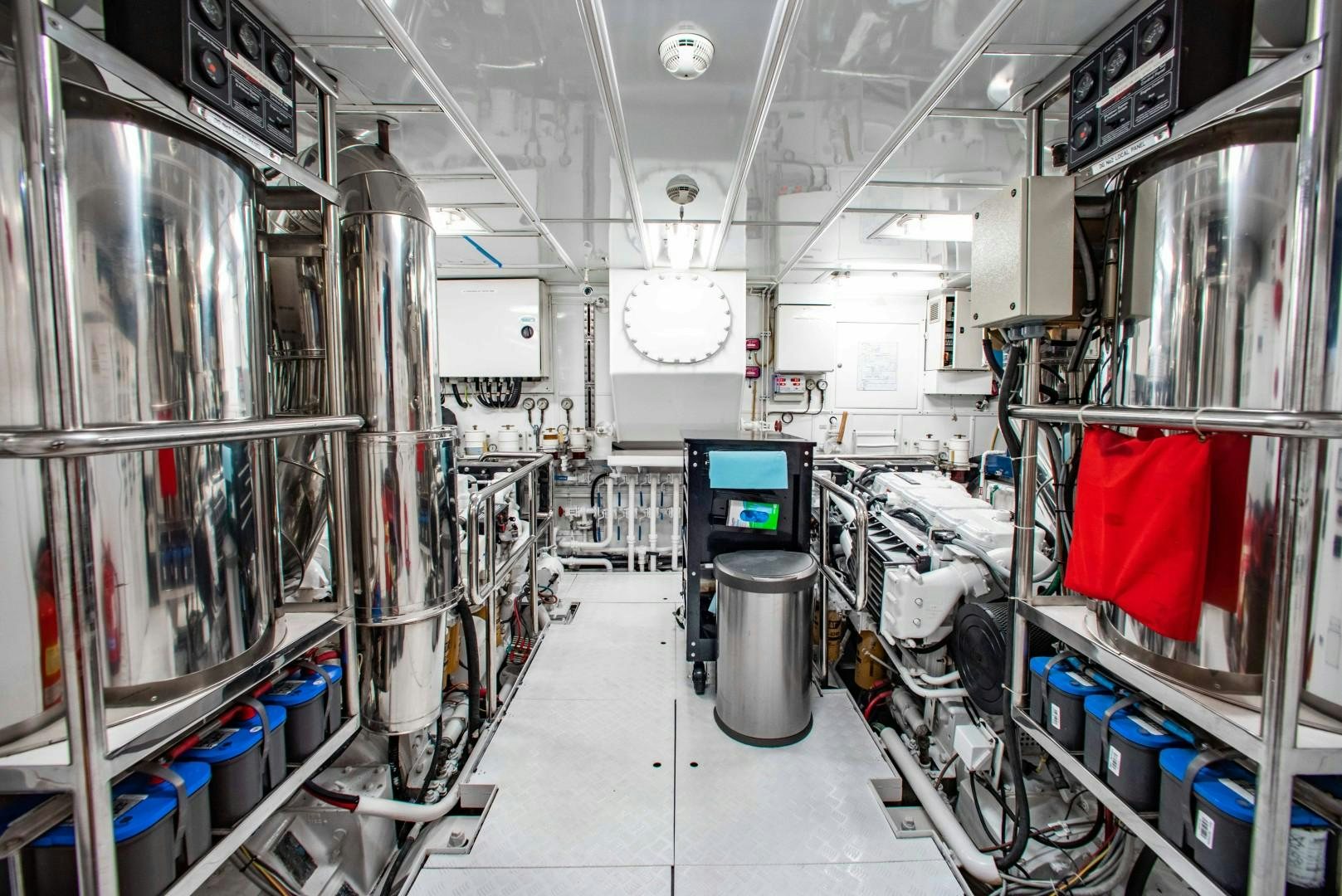 a room with machinery and equipment aboard DRIVEN Yacht for Sale