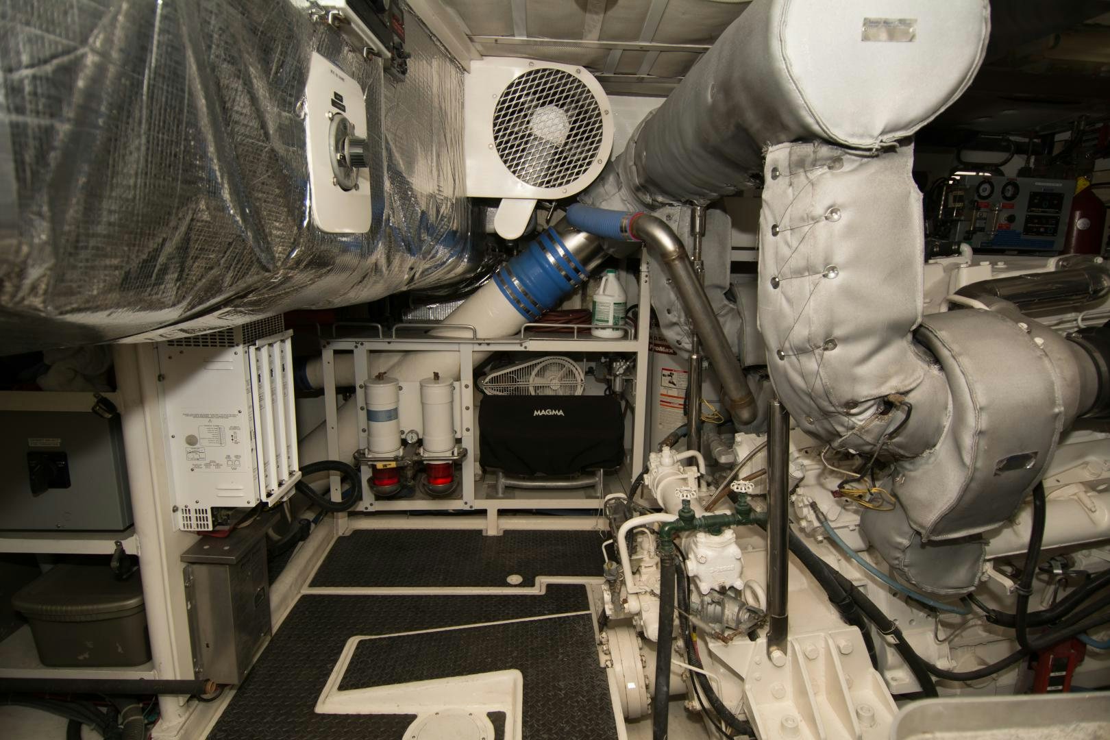 a close-up of a person in a room aboard WHISKEY DAWN Yacht for Sale