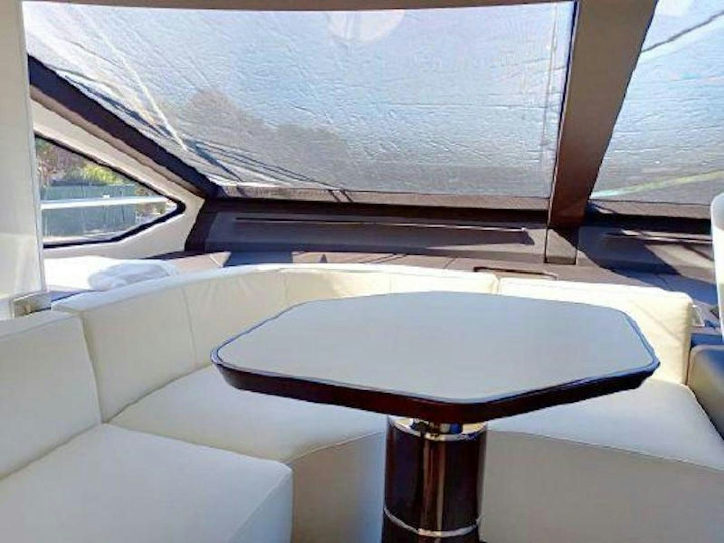 a table on a bus aboard NOMAD Yacht for Sale