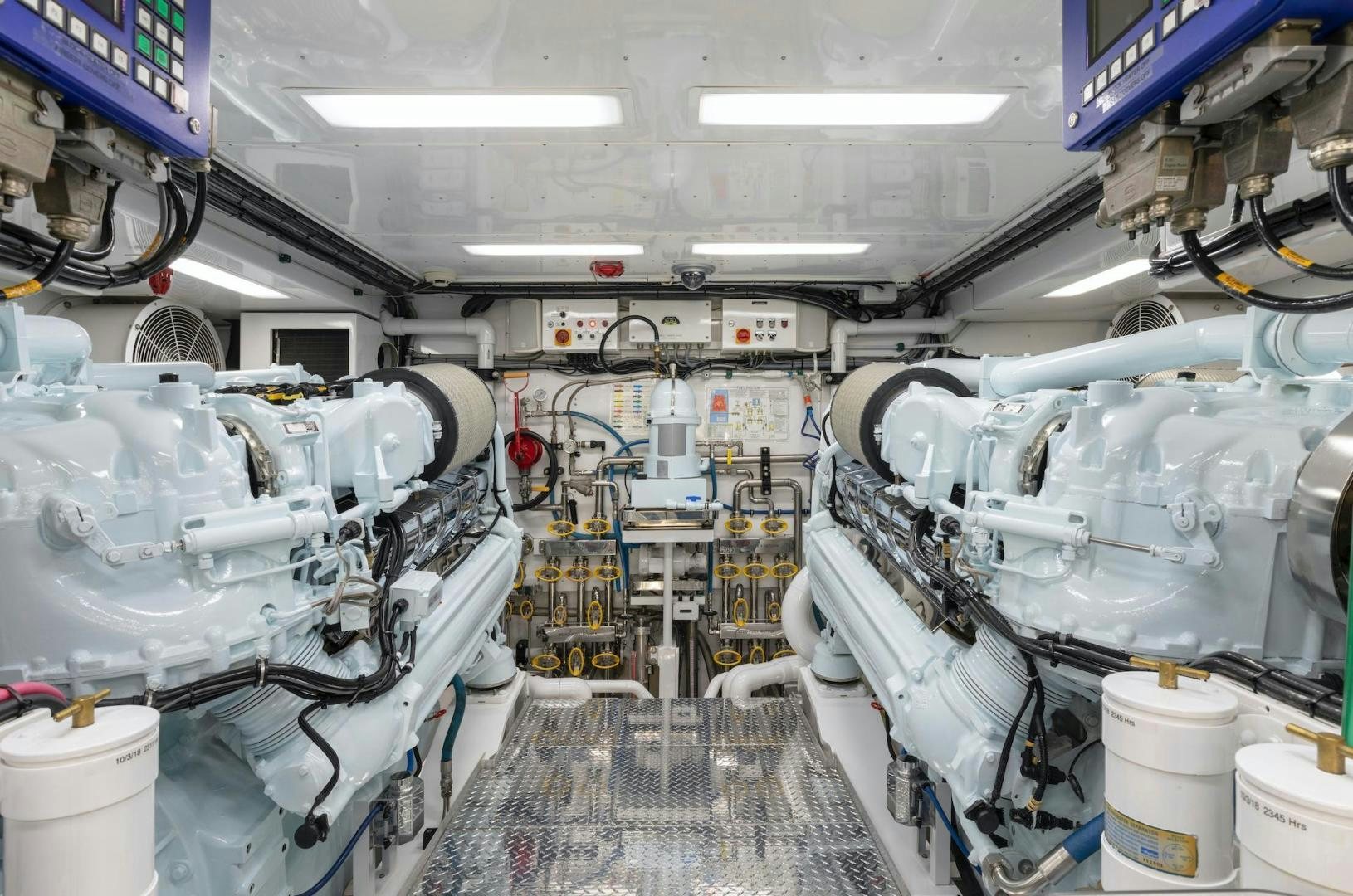 a room with machinery aboard CATCH Yacht for Sale
