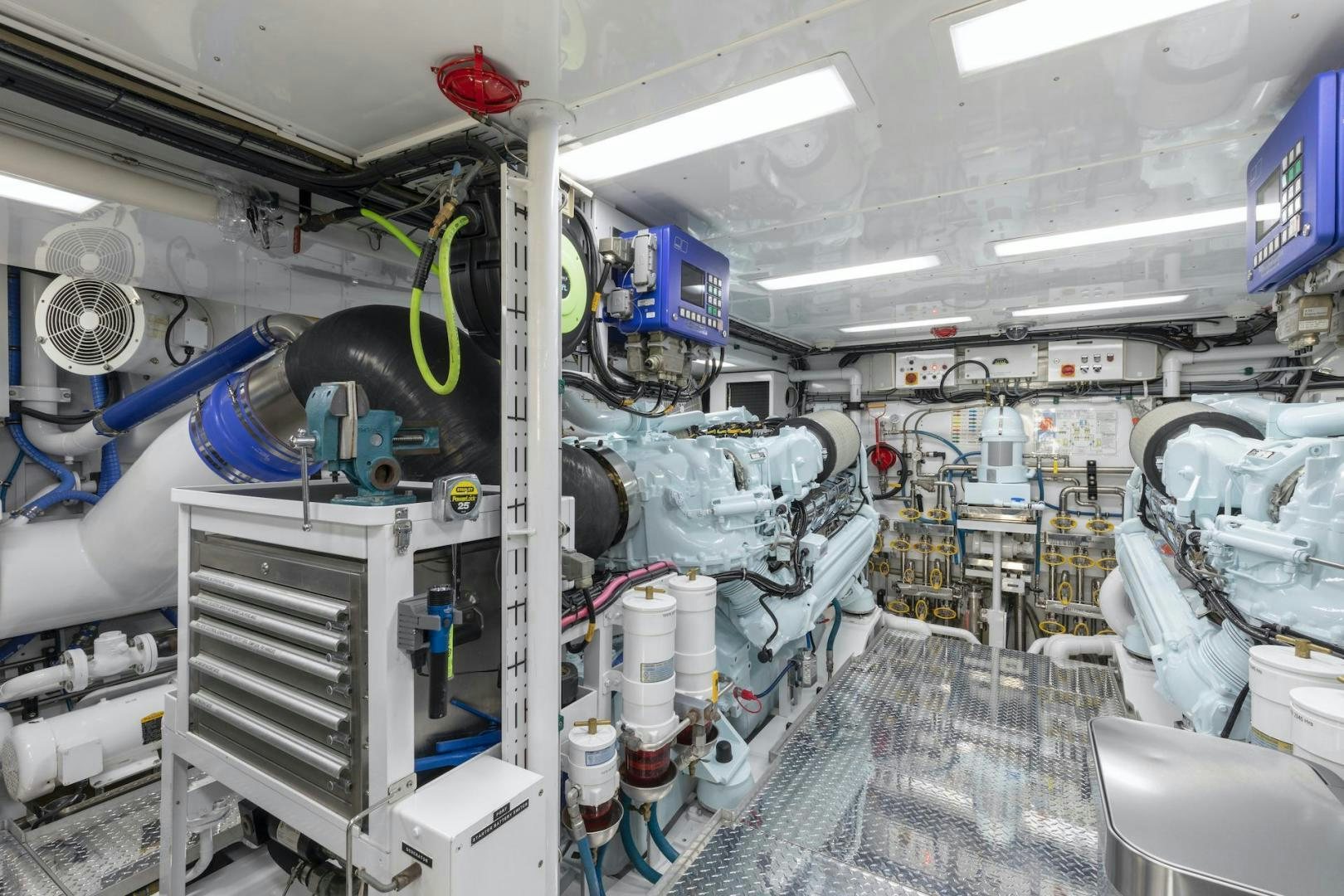 a room with machinery and equipment aboard CATCH Yacht for Sale
