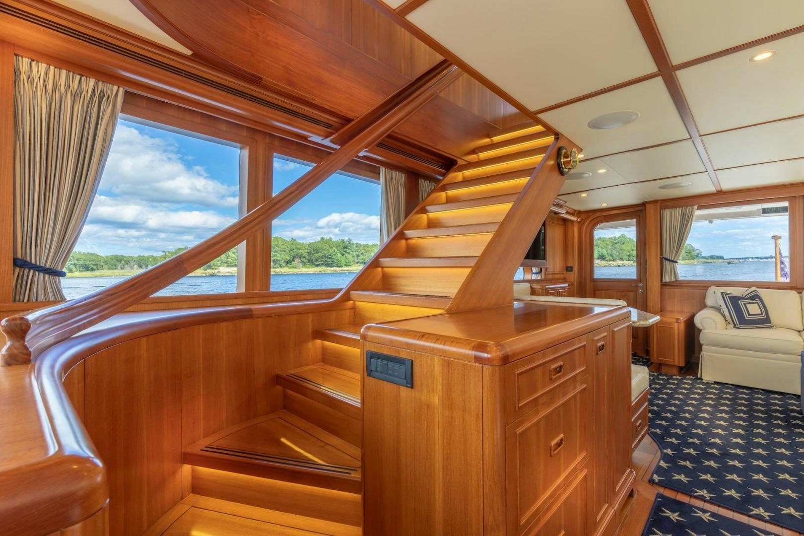 a cabin with a bunk bed aboard CATCH Yacht for Sale