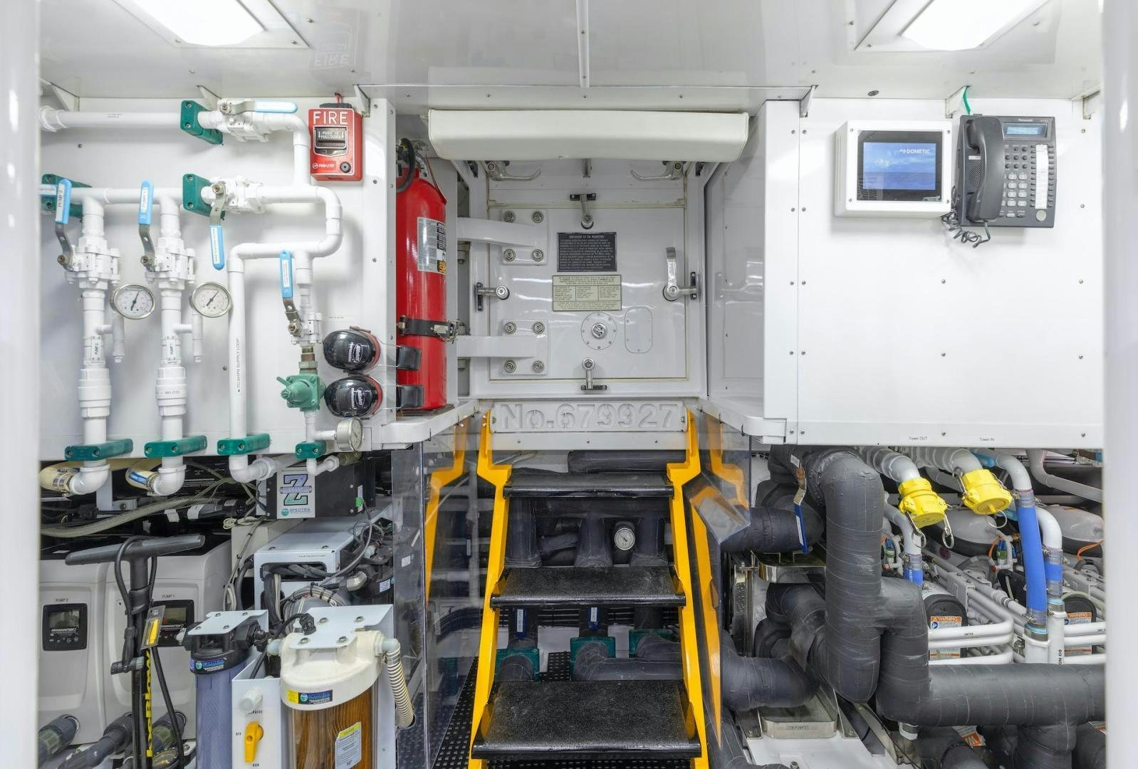 a room with machinery and equipment aboard CATCH Yacht for Sale