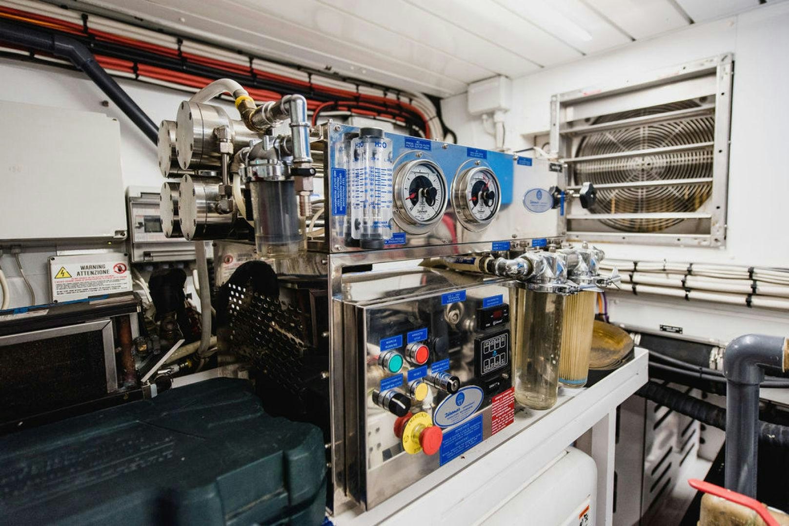 a large machine with wires and other objects on it aboard ZAZZAZU II Yacht for Sale