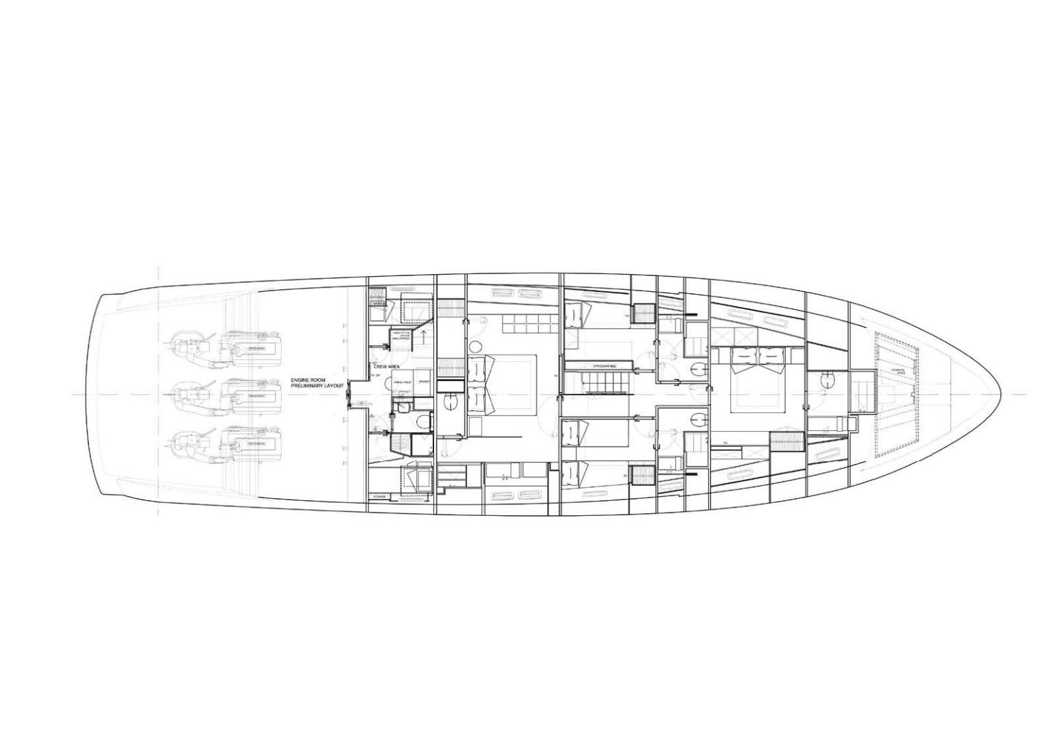 diagram aboard ZAZZAZU II Yacht for Sale