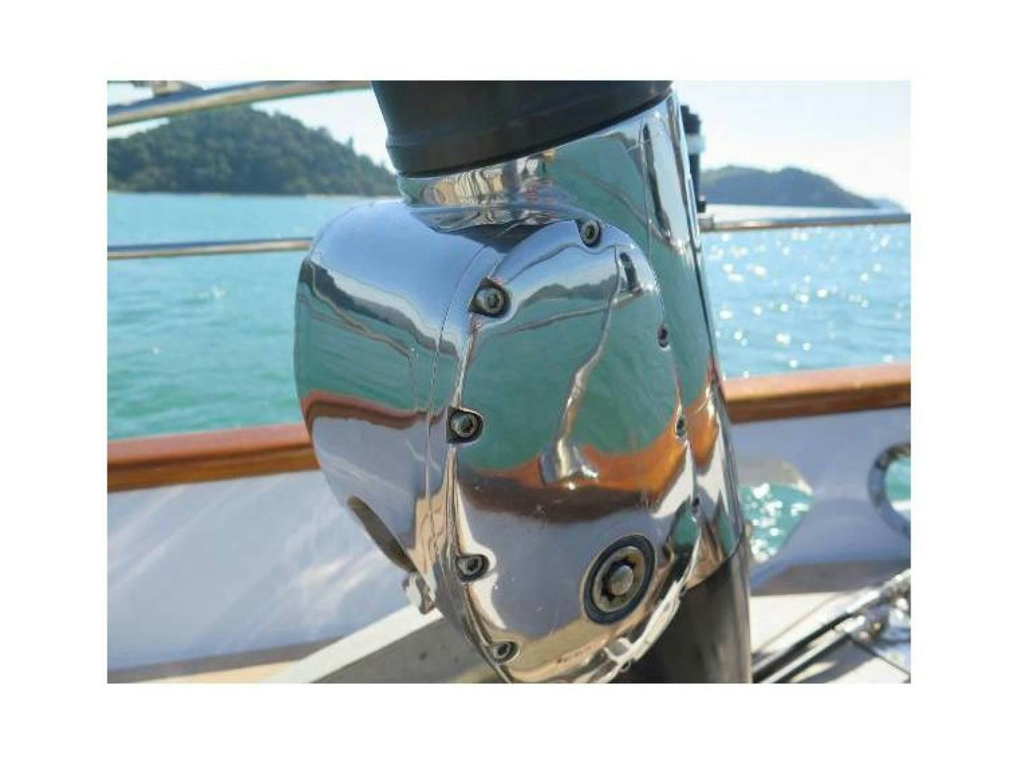 a fish eye view of a boat aboard ARIA Yacht for Sale