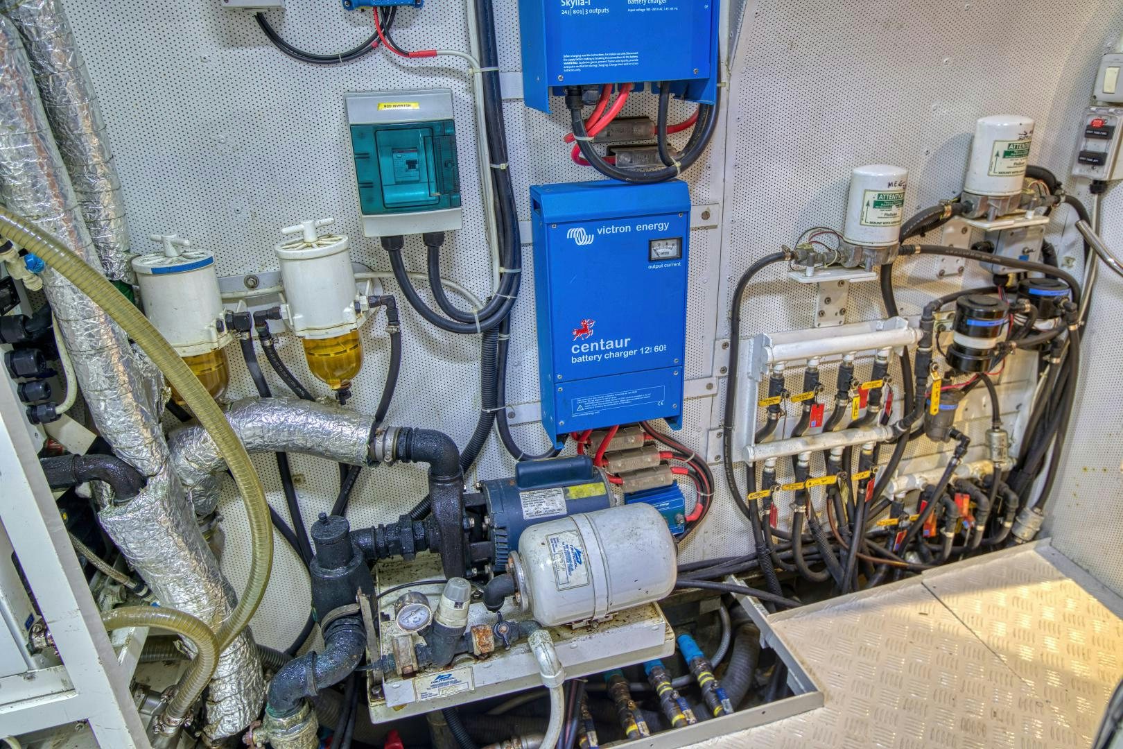 a machine with wires and tubes aboard ARIA Yacht for Sale