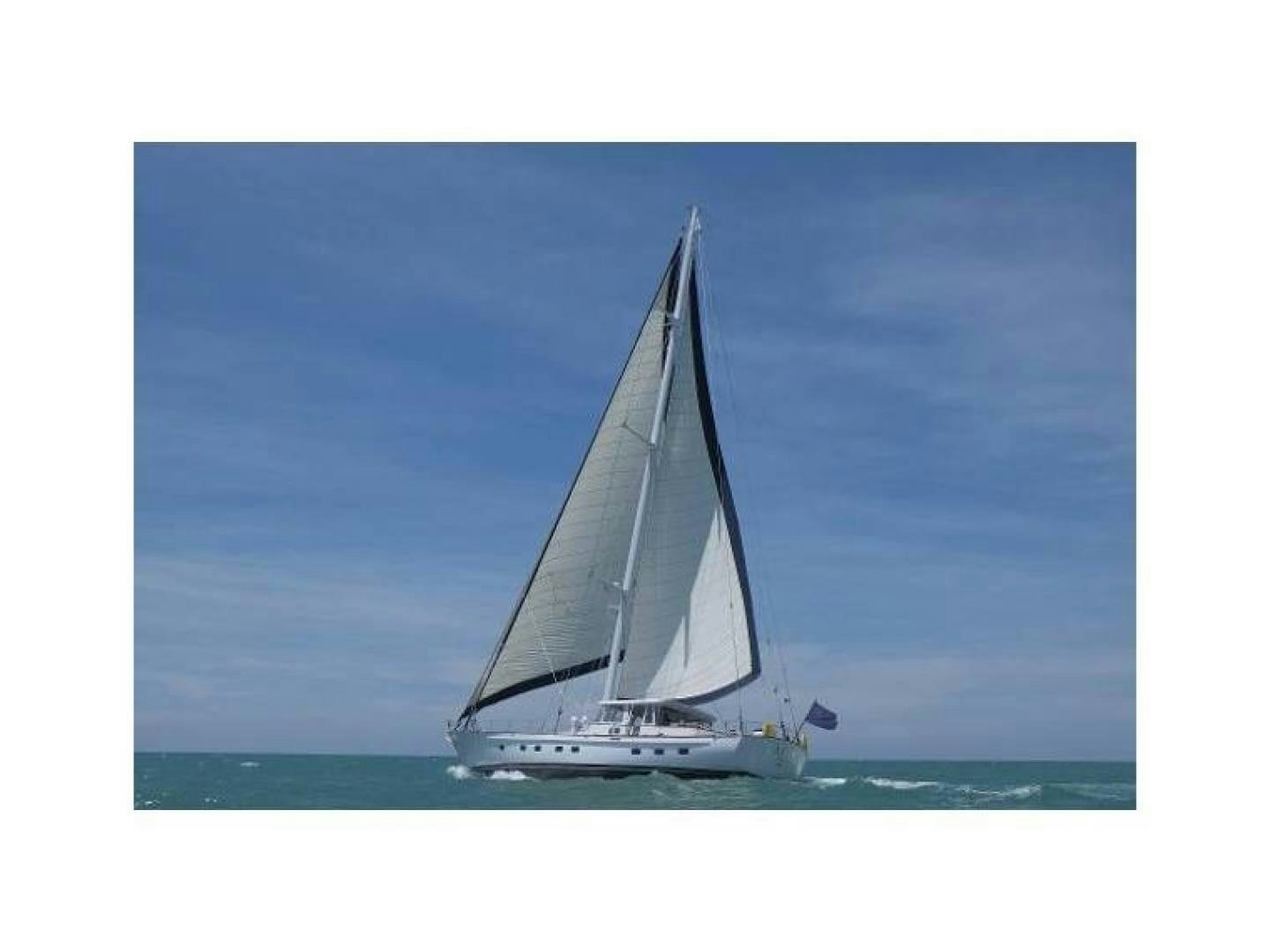 a sailboat on the water aboard ARIA Yacht for Sale