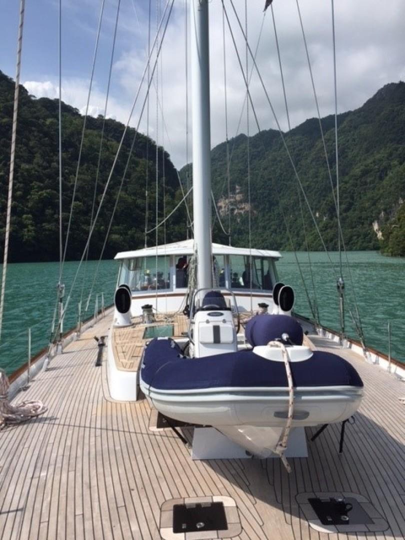 a boat on a dock aboard ARIA Yacht for Sale