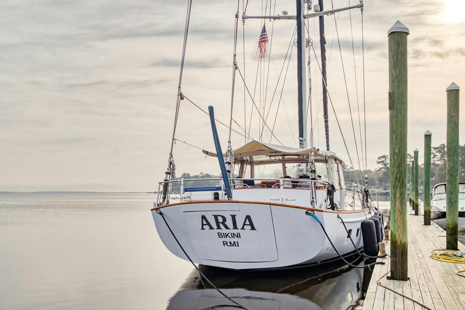 a boat in the water aboard ARIA Yacht for Sale