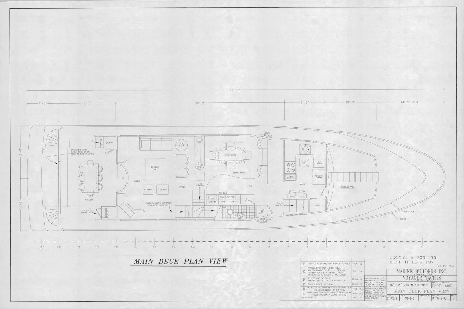 diagram, engineering drawing aboard JENNY LYNNE Yacht for Sale