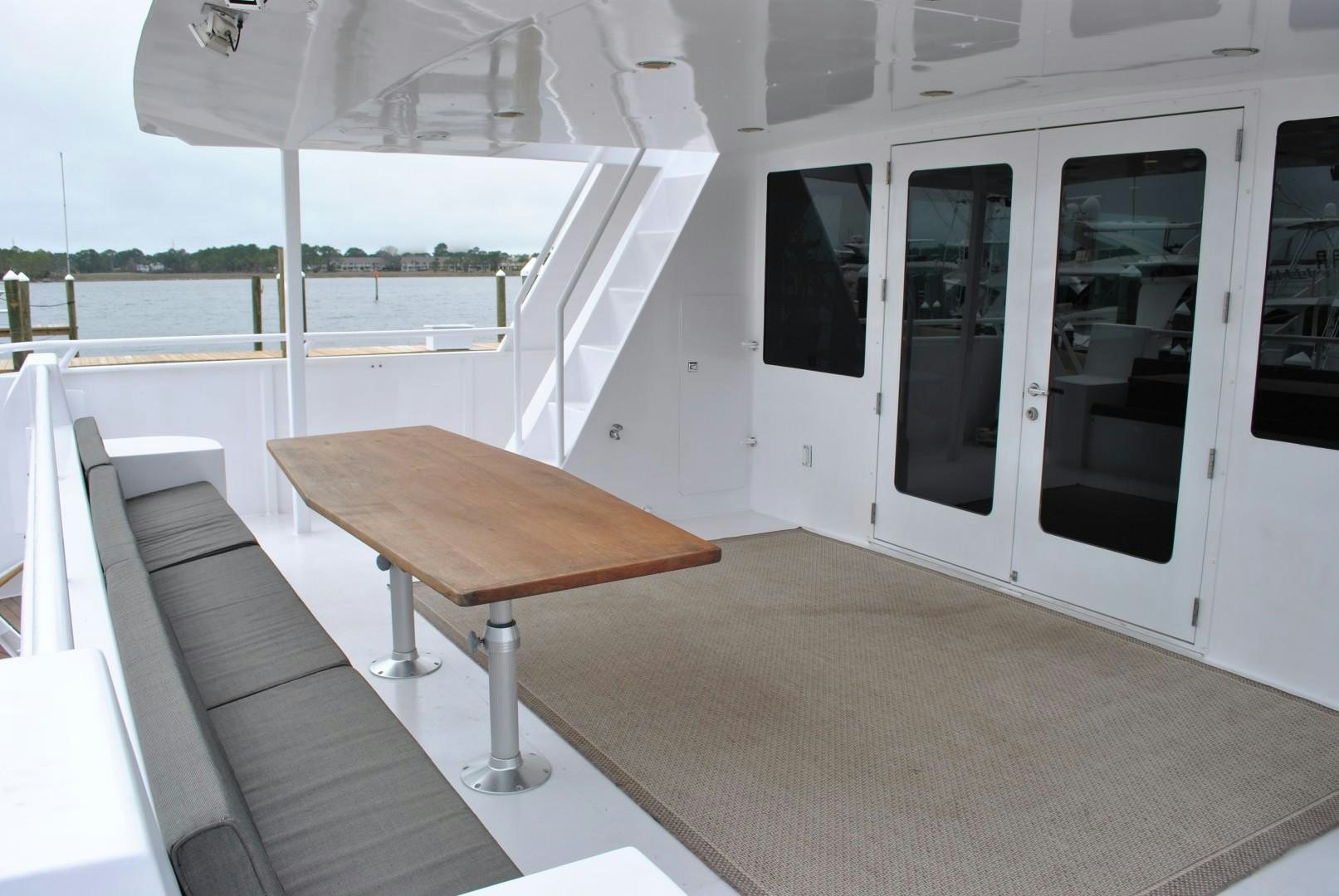 a table on a boat aboard JENNY LYNNE Yacht for Sale