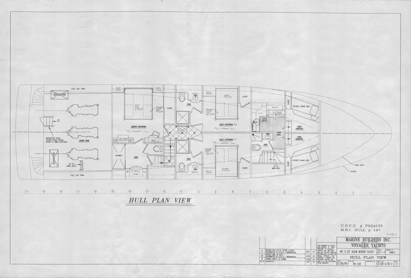 diagram, engineering drawing aboard JENNY LYNNE Yacht for Sale